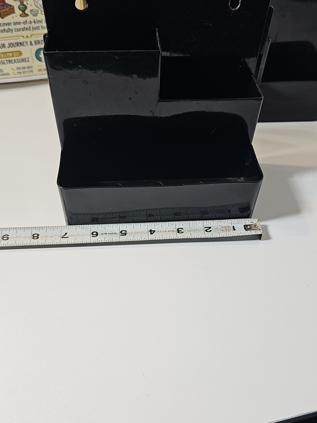 black acrylic multi-compartment organizer X 2