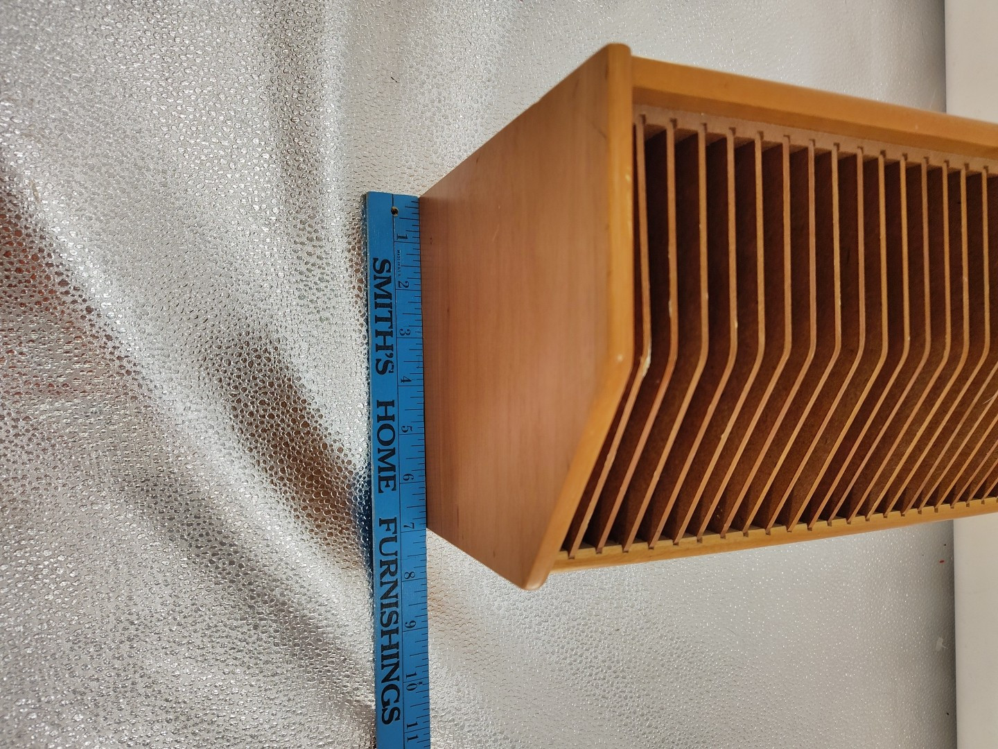 VTG LILLIAN VERNON Wood Desktop Mail CD-BILL ORGANIZER 31 SLOTS & DRAWERS