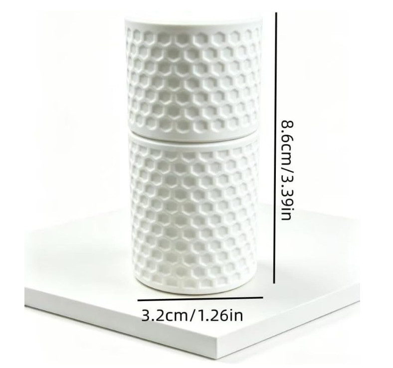 Creative Desk Storage Jar Space Saving Design Multi Use Organizer for Cotton Swa