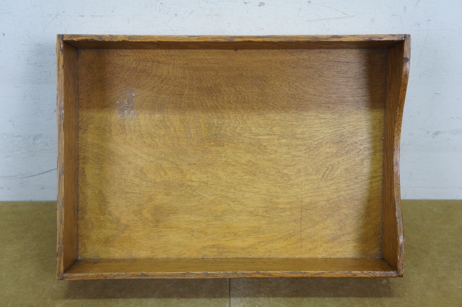 3 Vintage Quartersawn Oak Dovetailed File Tray Desk Organizers
