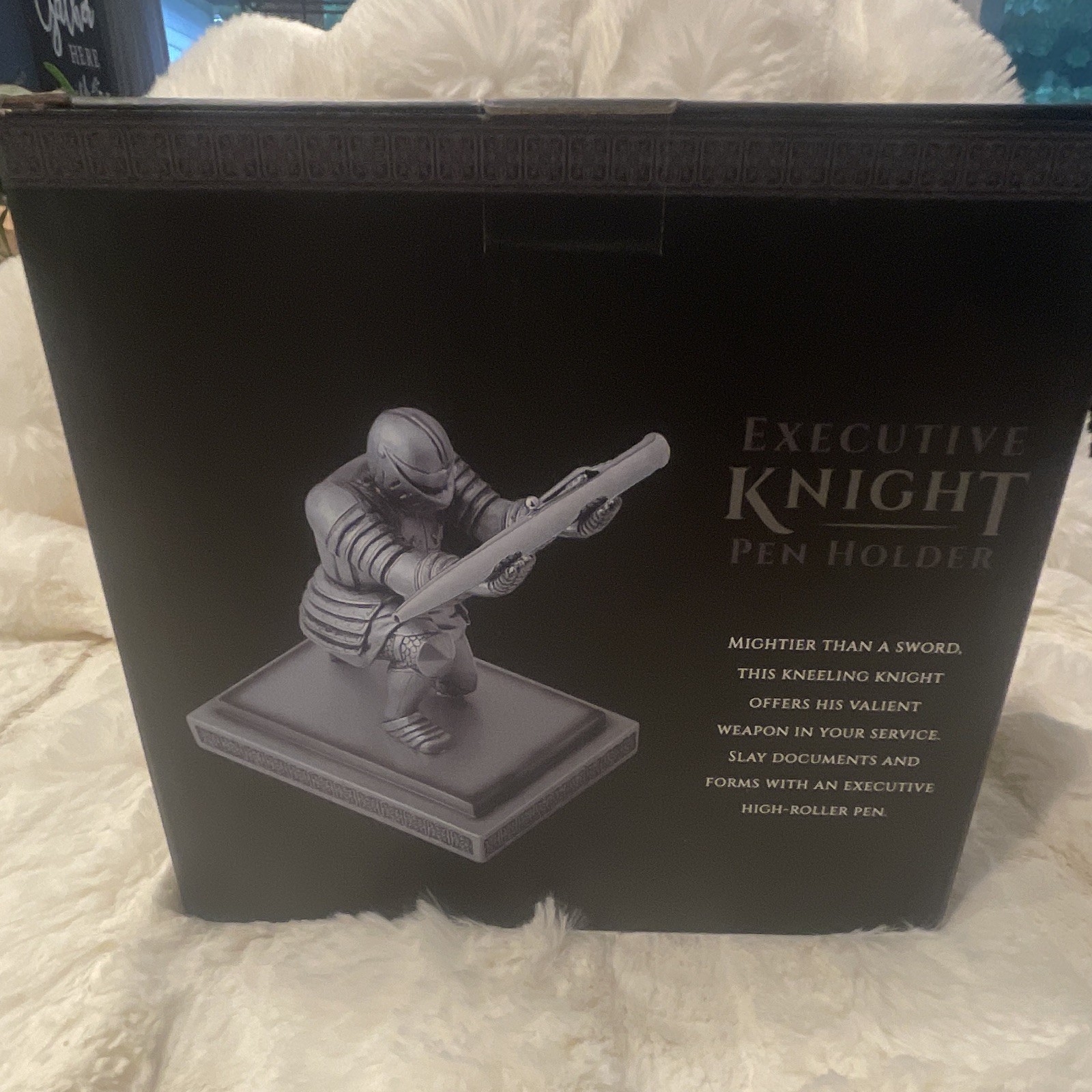 Executive Knight Pen Holder Metal Desk Pencil Holder Model BZ1