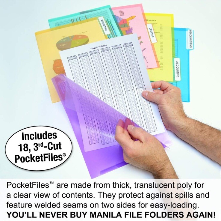 5-Slot Inclined Wire Mesh Desktop Organizer StepUp File Desk Rack W/ PocketFiles