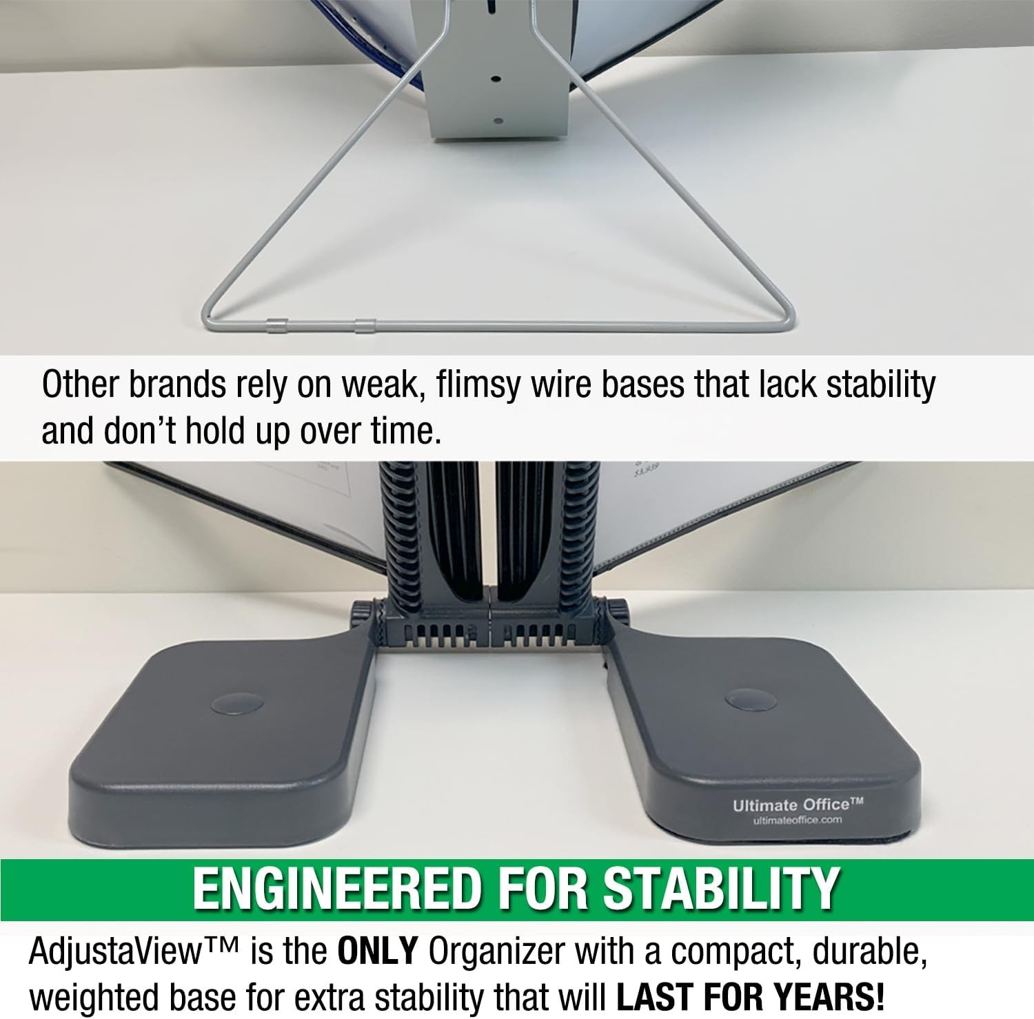Ultimate Office AdjustaView 10-Pocket Desk Reference Organizer with Easy-Load Po