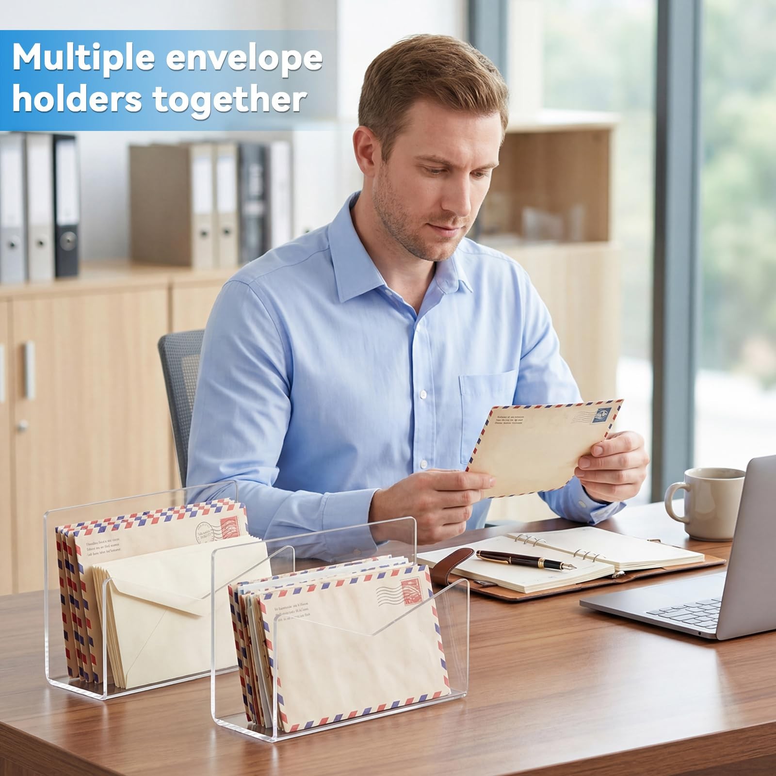 6 Pcs Acrylic Mail Letter Organizer Countertop 6 x 2.5 x 4 Inches Clear Mail …