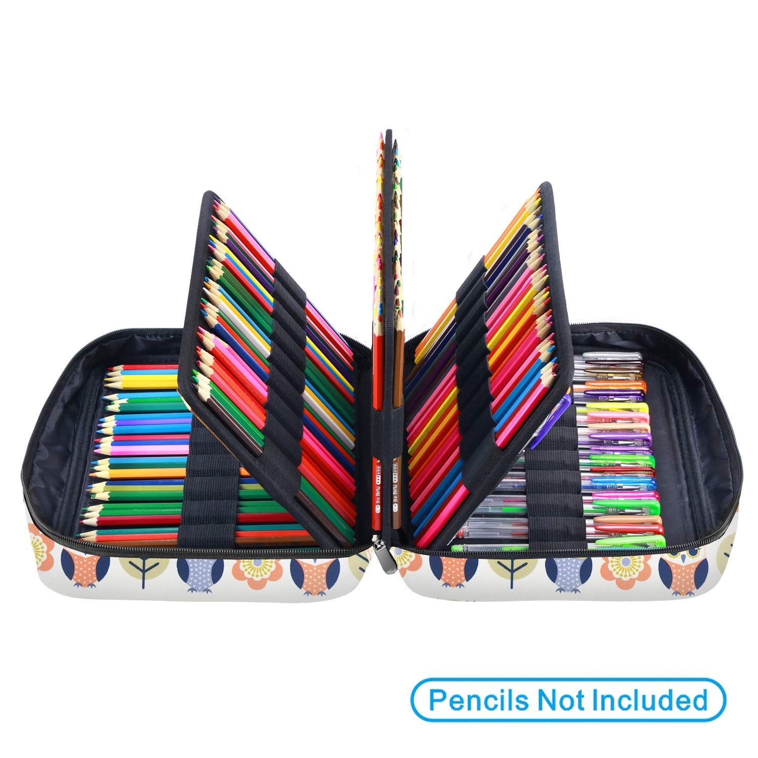 Colored Pencil Case 220 Slots Pen Case Organizer With Handy Wrap & Zipper, Mu…