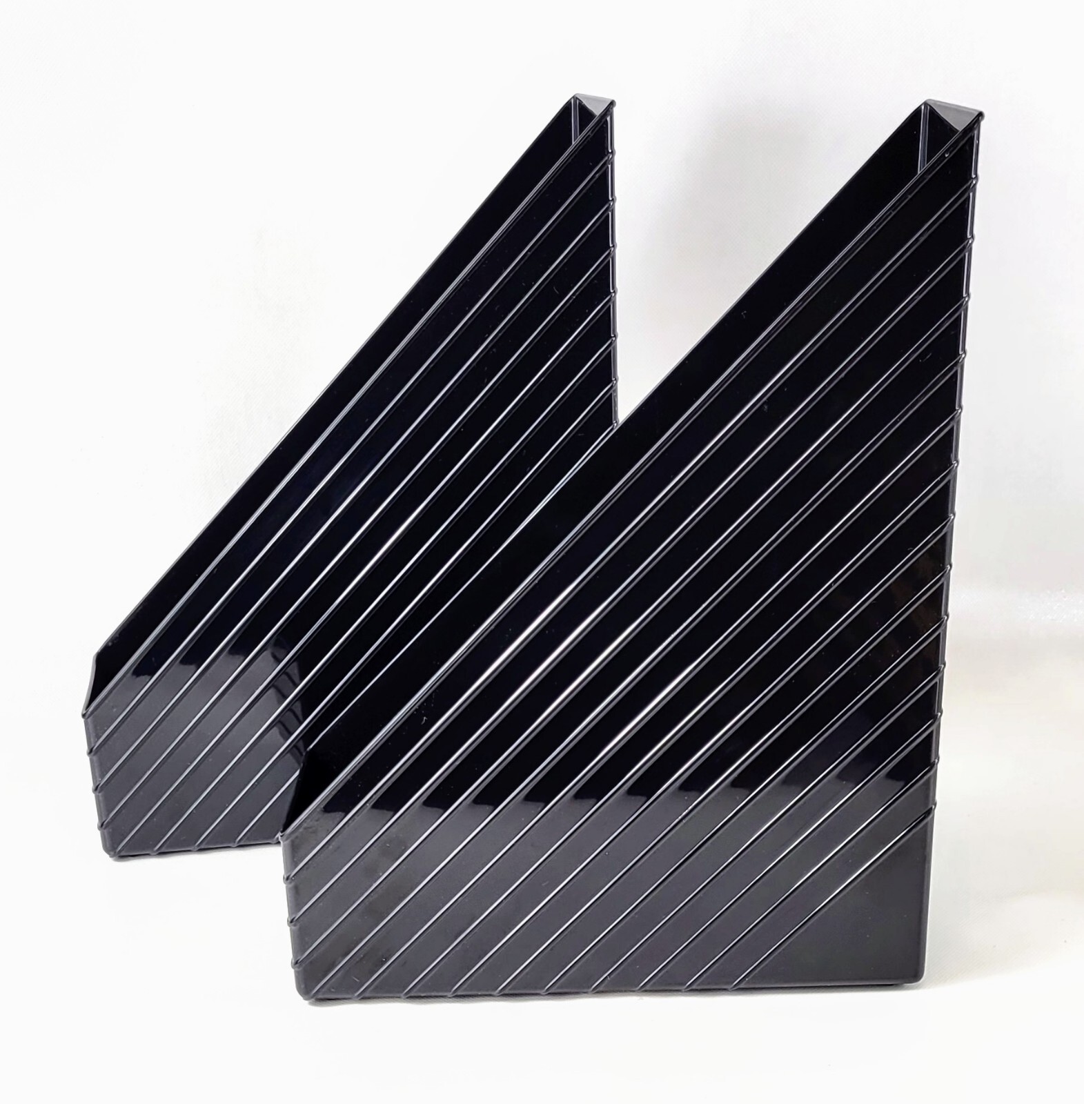 2 Vtg 1985 Eldon Office Products File Folder Magazine Bookcase Shelf Organizers