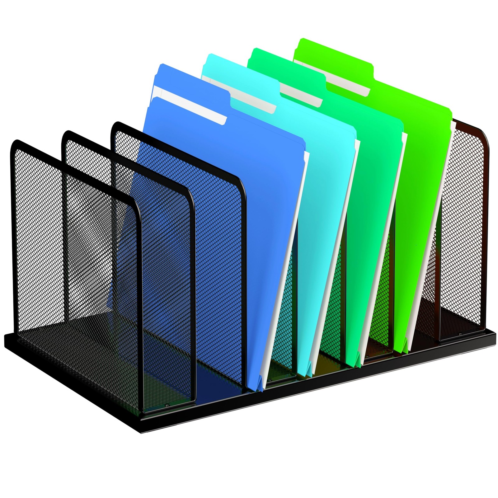 Desk File Organizer 7 Upright Mesh Sorter Office Document Holder Classroom