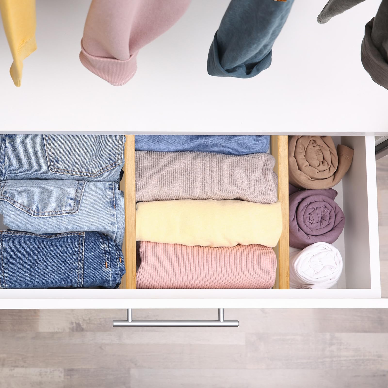Fabsome Dresser Drawer Organizers 6 Pack 4.65 High Adjustable From 12.5-17