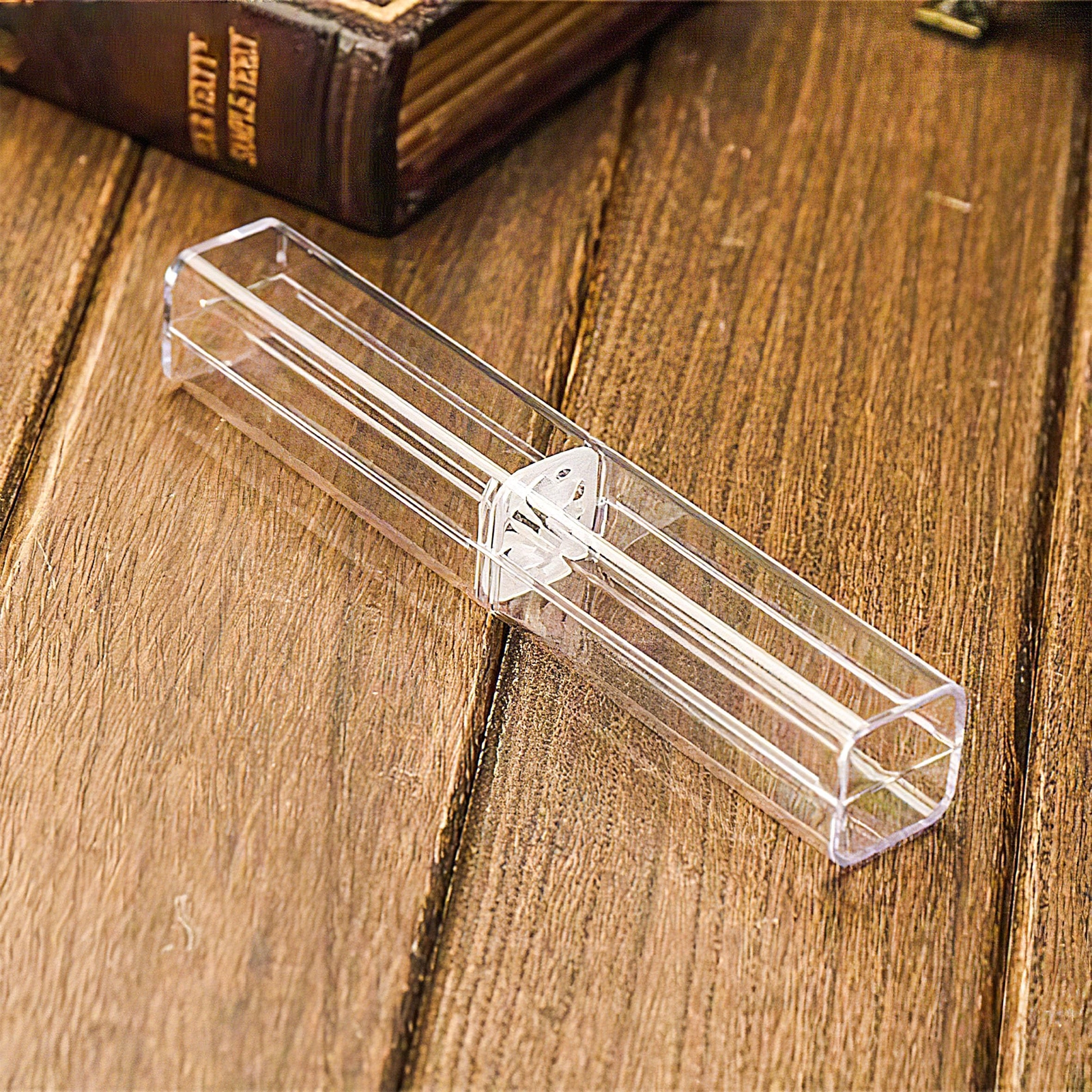 20 Pcs Clear Plastic Pen Case Reusable Empty Pen Gift Storage Container