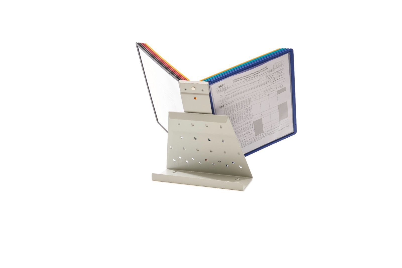 VARIO Desk Reference System 10 Panels Letter Size Assorted Colors Durable