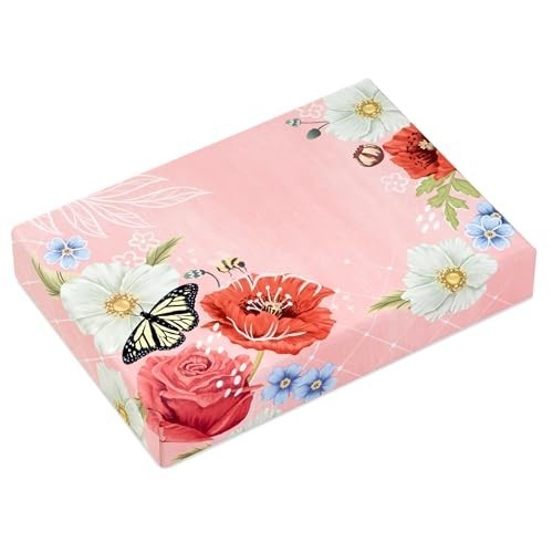 Light Pink Stationery Set with Desk Organizer, 10 Blank Cards, 20 Writing Sheets