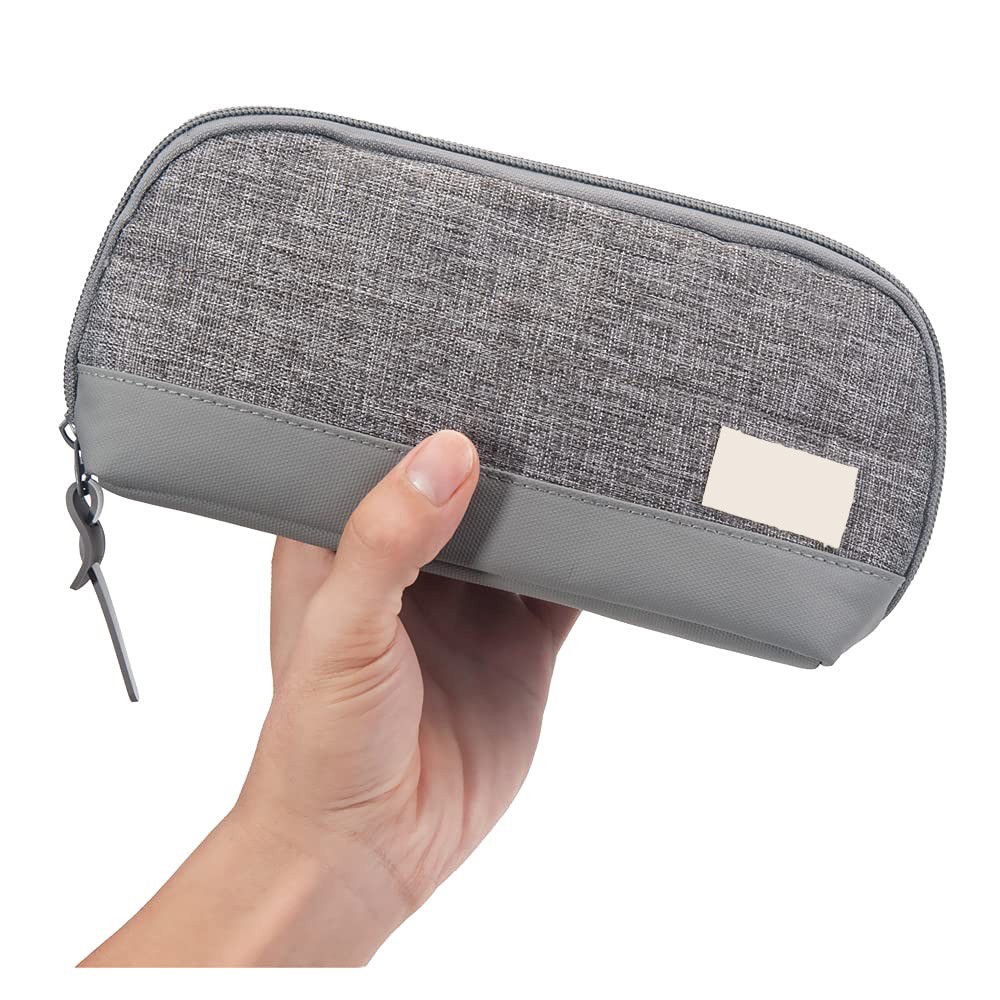 Minimalist Pencil Case, Lightweight Pen Pouch, Grey