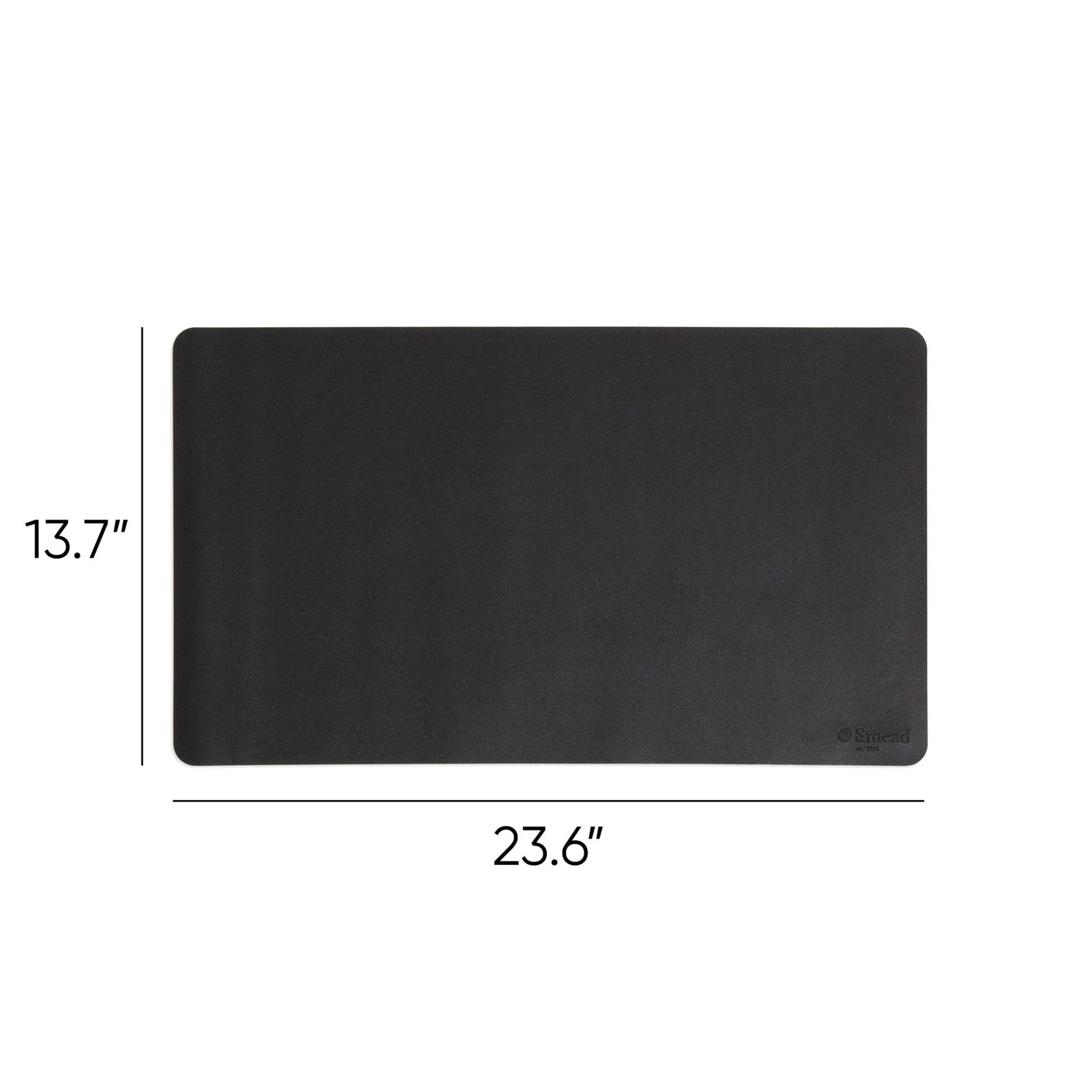 Smead Desk Pad, Vegan Leather Mat with Non-Slip 13.7″ x 23.6″, Dark Gray