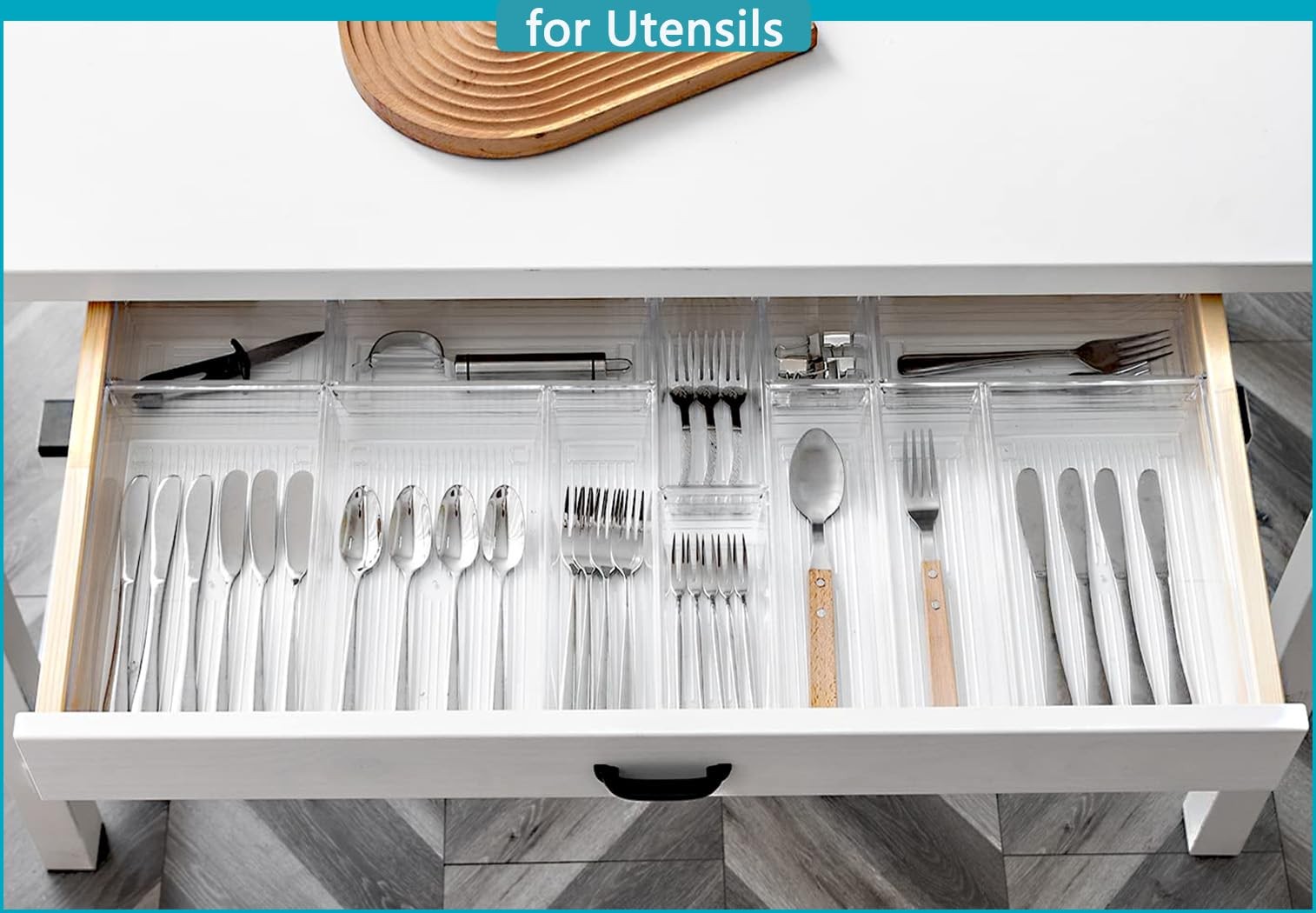 44 PCS Clear Drawer Organizers Set, 4 Size Versatile Bathroom and Vanity Orga…