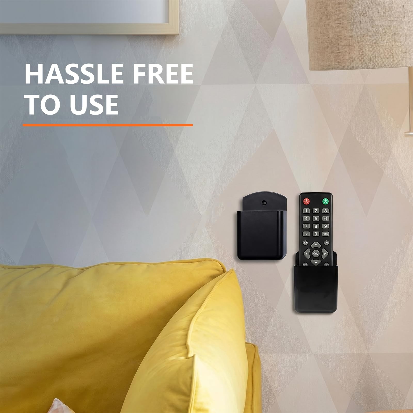 2PCS Wall Mount Remote Holder, Adhesive TV Conditioner Remote Control for Hom…