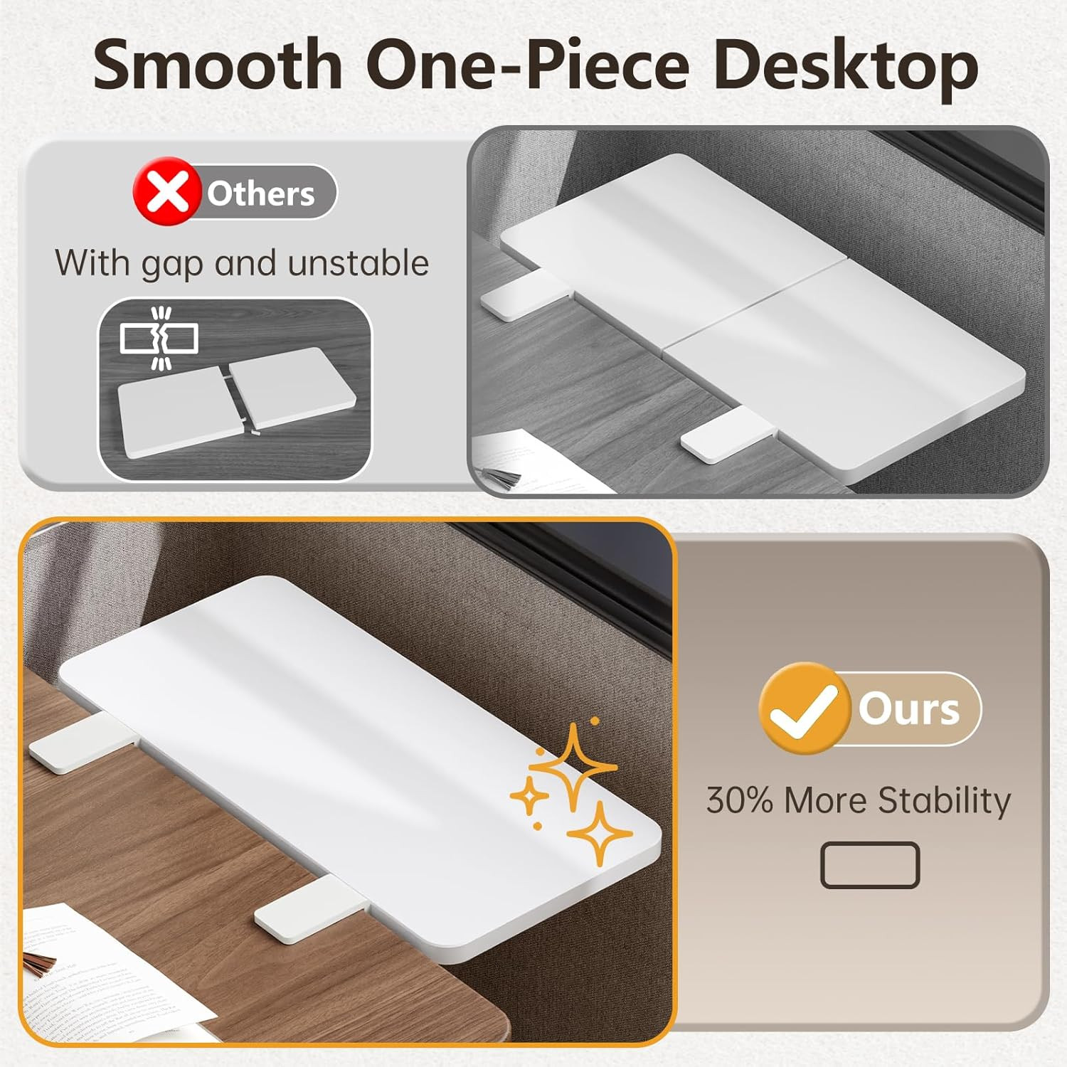 3 in 1 Clamp-On 15.7″×7.5″ Desk Extender, Heavy-Duty Side/Top Desk Organizer She