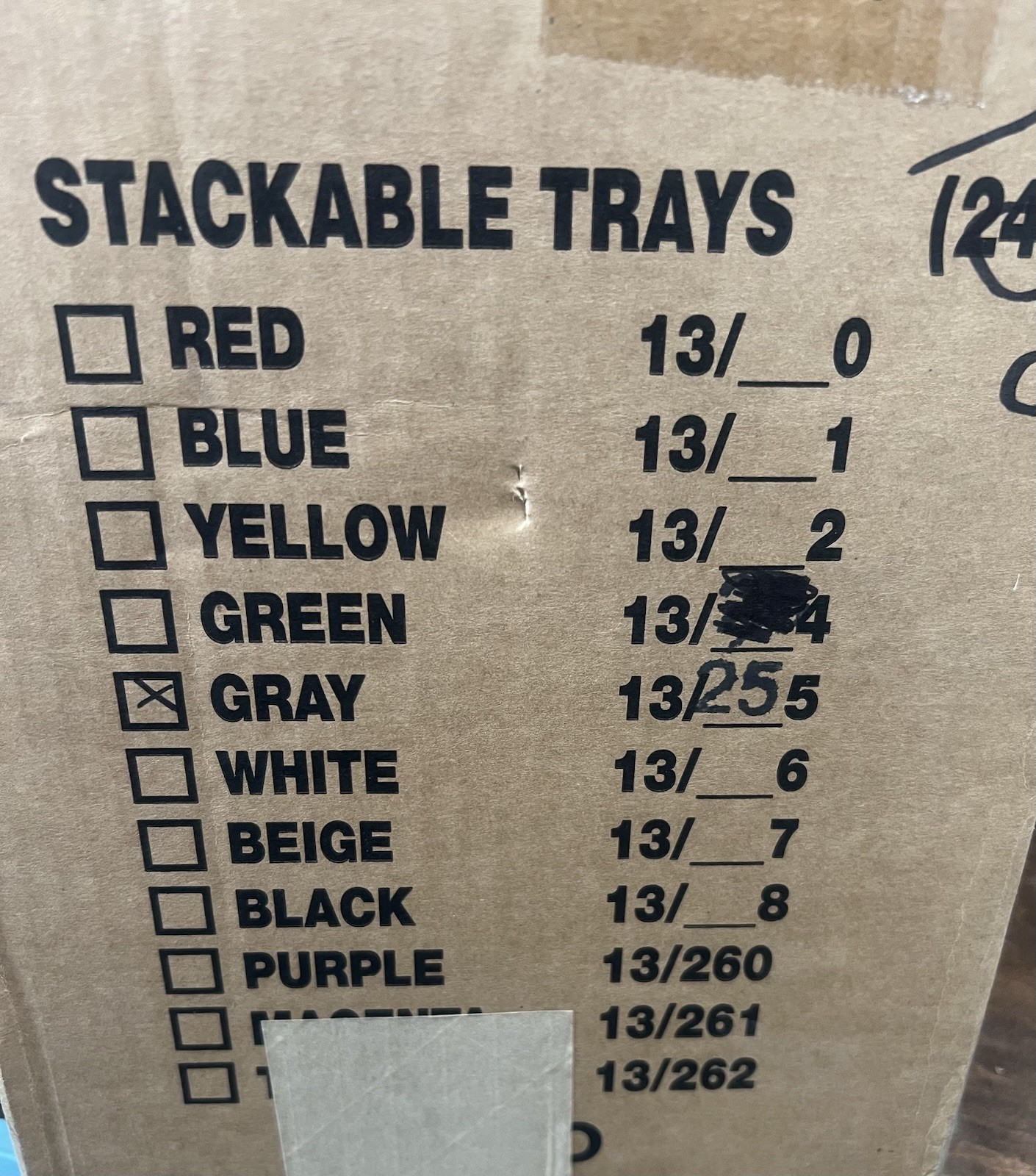 Hilco Deep Gray RX Trays Stackable Job Storage Case Of 24 NEW 6x9x2