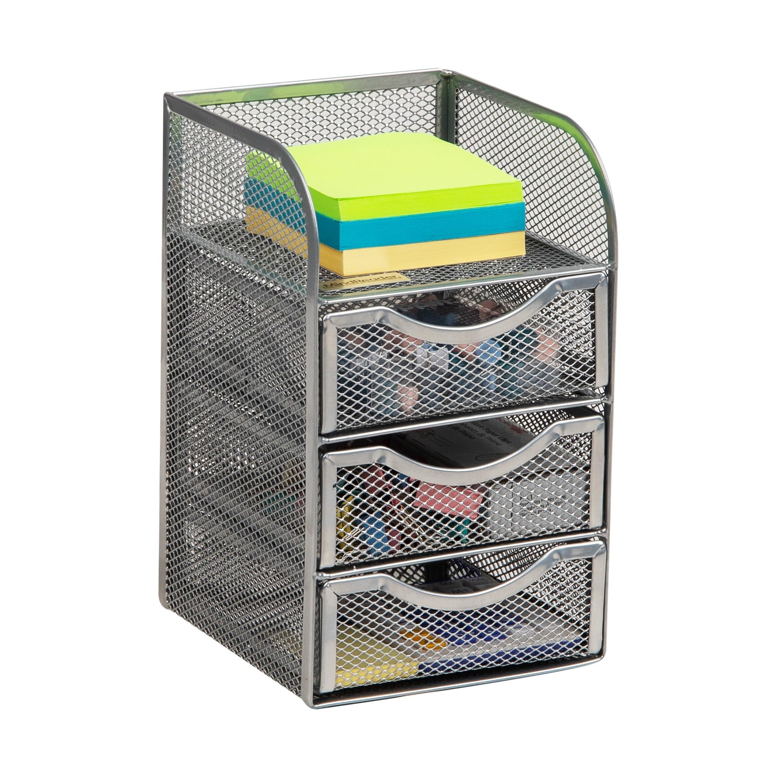 Desktop Accessory Storage, Binder Clip Basket, Workspace, Office, Metal Mesh,…