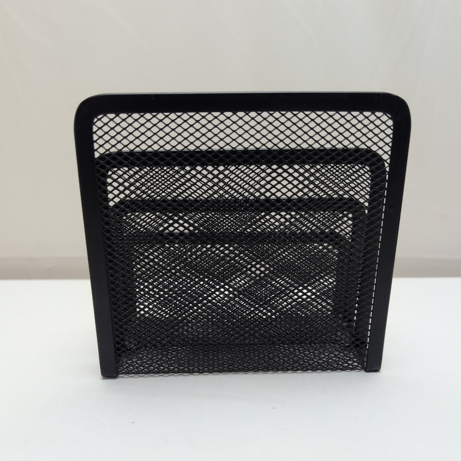 4 Compartment Wire Mesh Letter Holder Matte Black Perfect