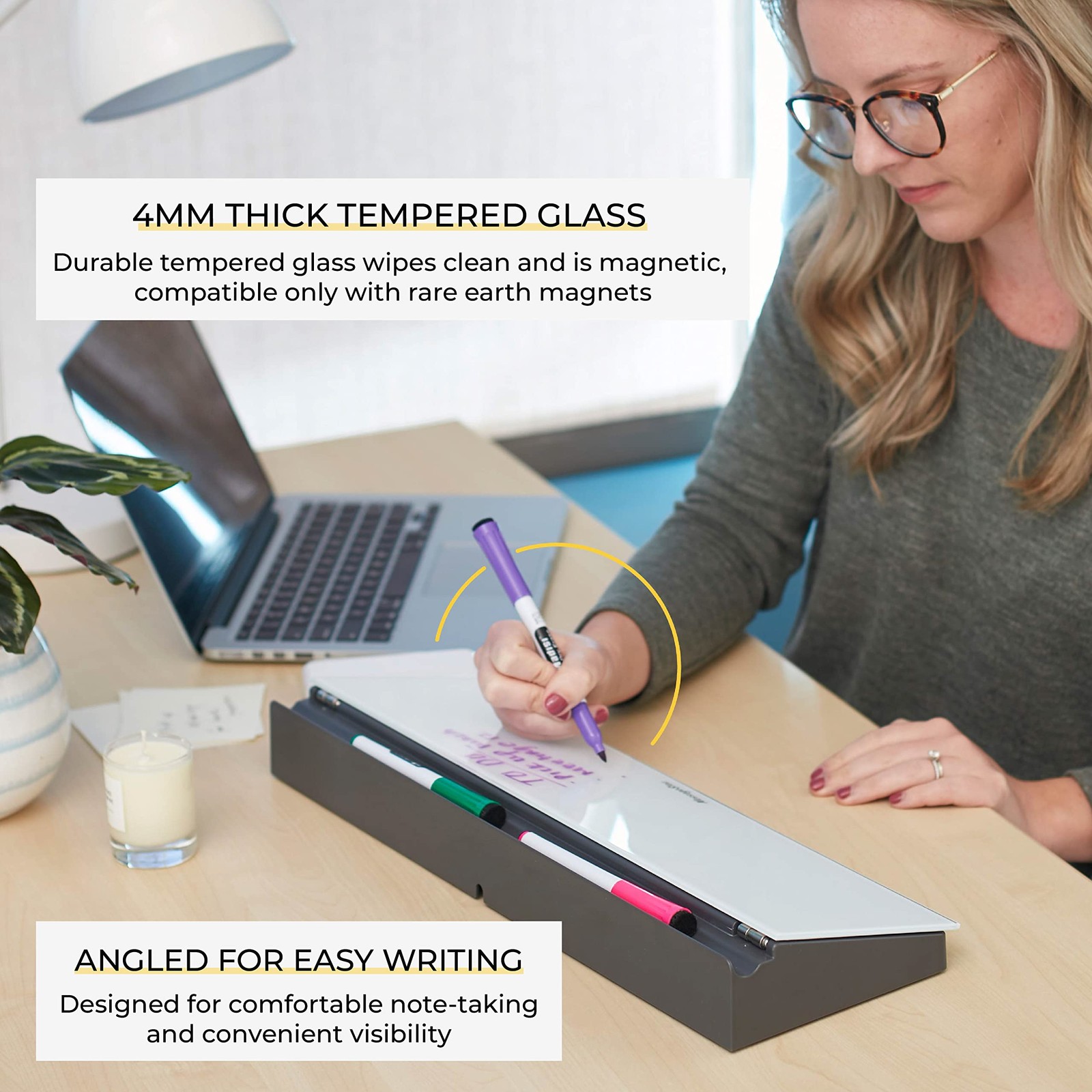 ECR4Kids MessageStor Dry-Erase Keyboard Write 18″ L x 6.5″ W x 2.5″ H, White