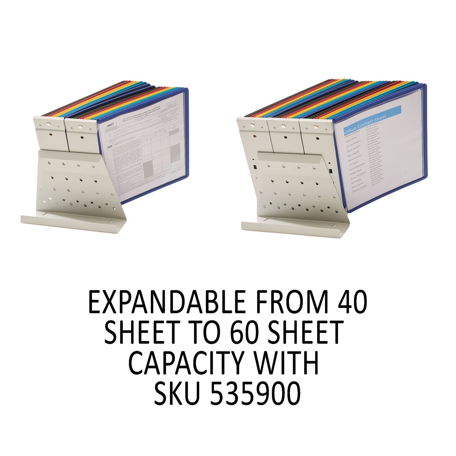Durable VARIO 40 Pocket Desktop Reference System – Letter Size 20 Double-Side…