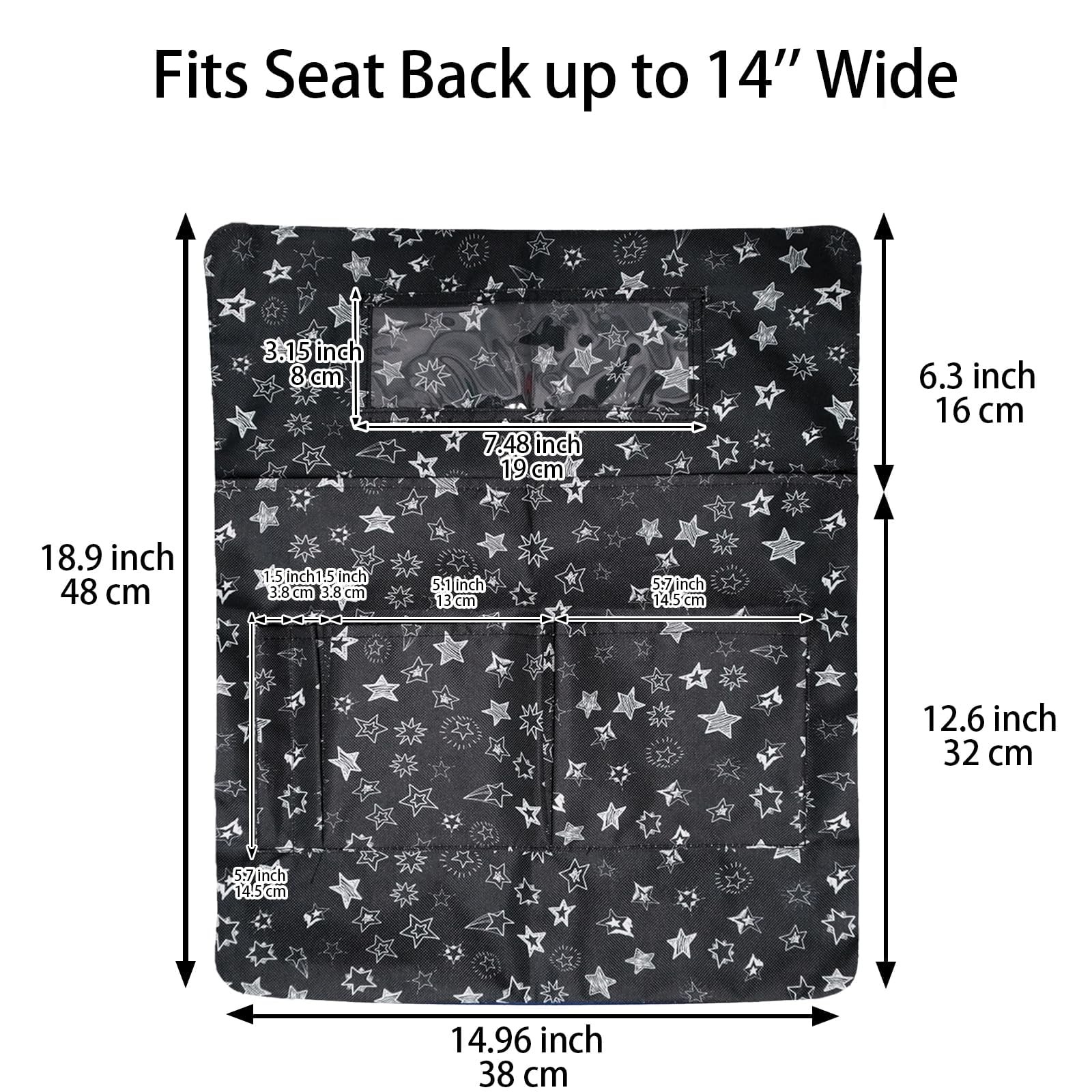 25 PCS Chair Pockets for Classroom Chairs, 15″W x 19″H Seat Sacks with 5 Pock…