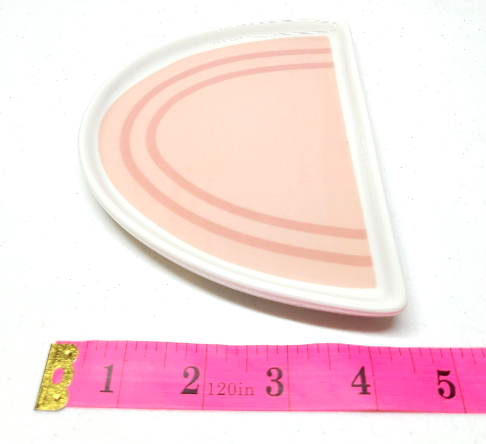 Erin Condren Exclusive LE Ceramic Pink and White Rainbow Trinket Dish NEW NO BOX