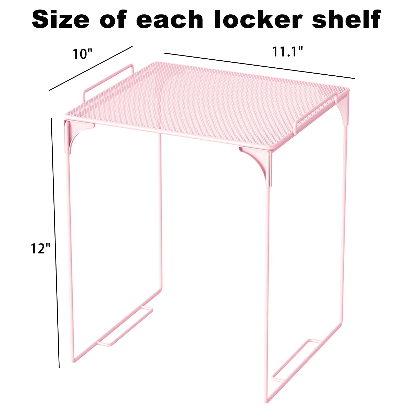 Shelf Pack, 2, Metal, Contemporary, Pink, Stackable, Space Saving, for School…