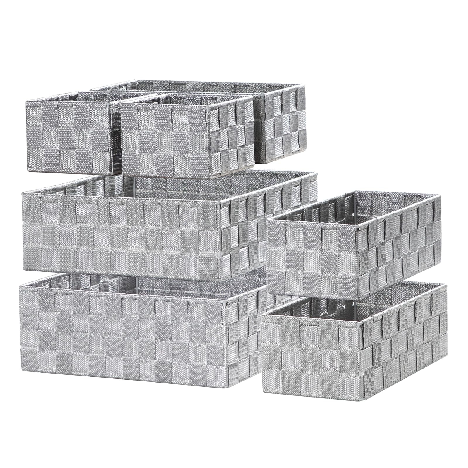Small Baskets for Organizing(7 Set) Woven Storage for Shelves, Bathroom, Deco…
