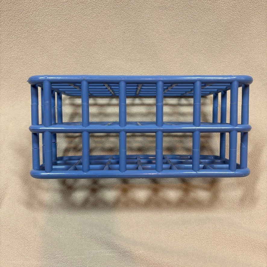 Vintage Yaffa Blue Plastic Desk Organizer Mail Sorter 2 Slot Retro 80s Office