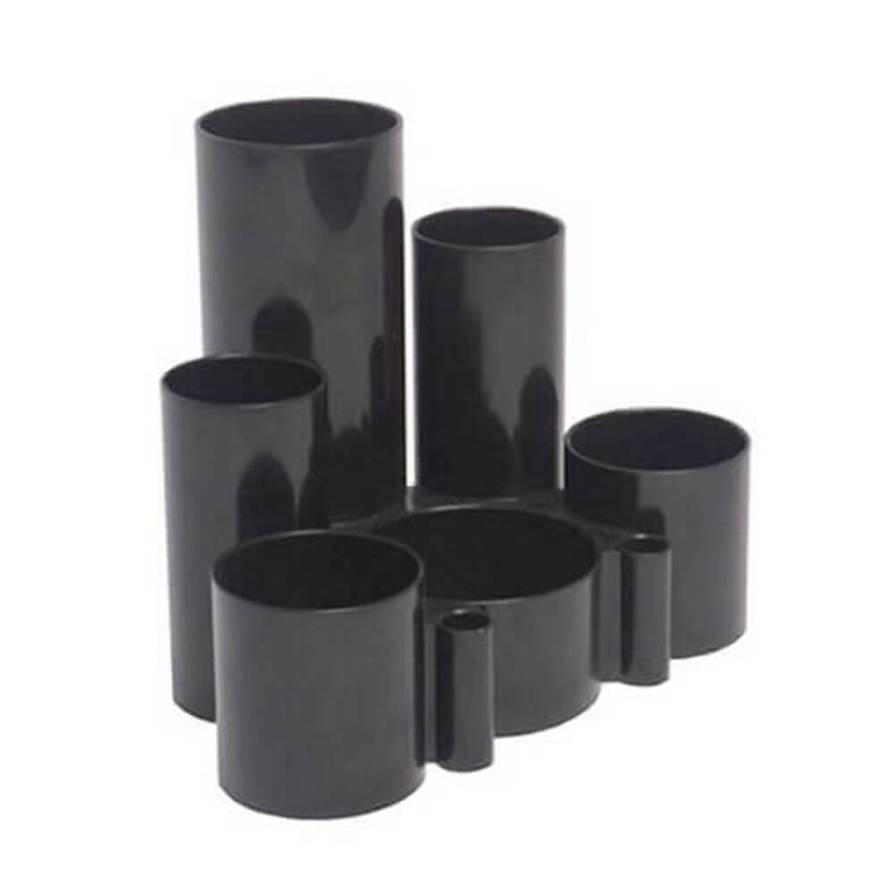 Italplast Desk Tidy Tubes Organiser Black Crafted Versatile Office Essentials
