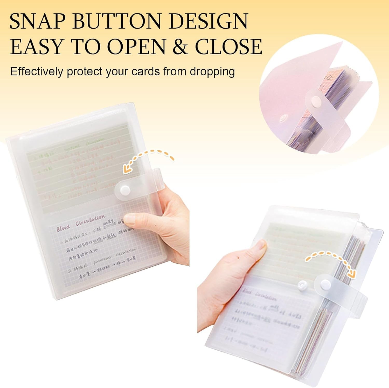 3×5 Index Card Organizer, BetterJonny Index Cards Clear Plastic Holder Organizer