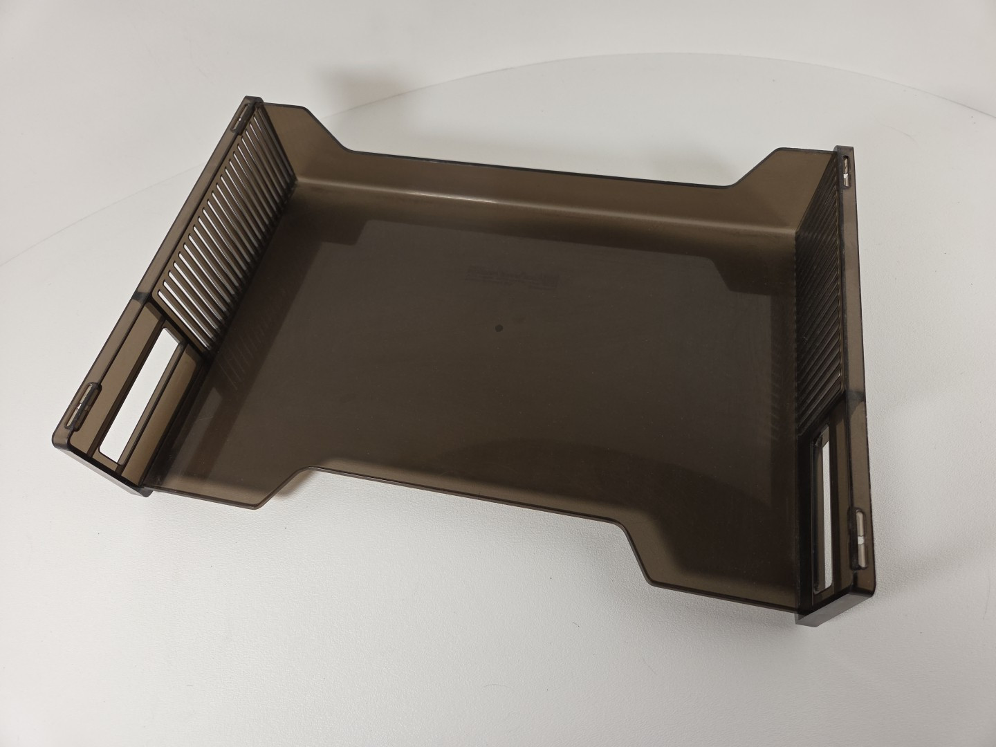 Lot Vtg Eldon (2) Rubbermaid (2) Stacking Plastic Letter Paper Tray Blk/Smoke
