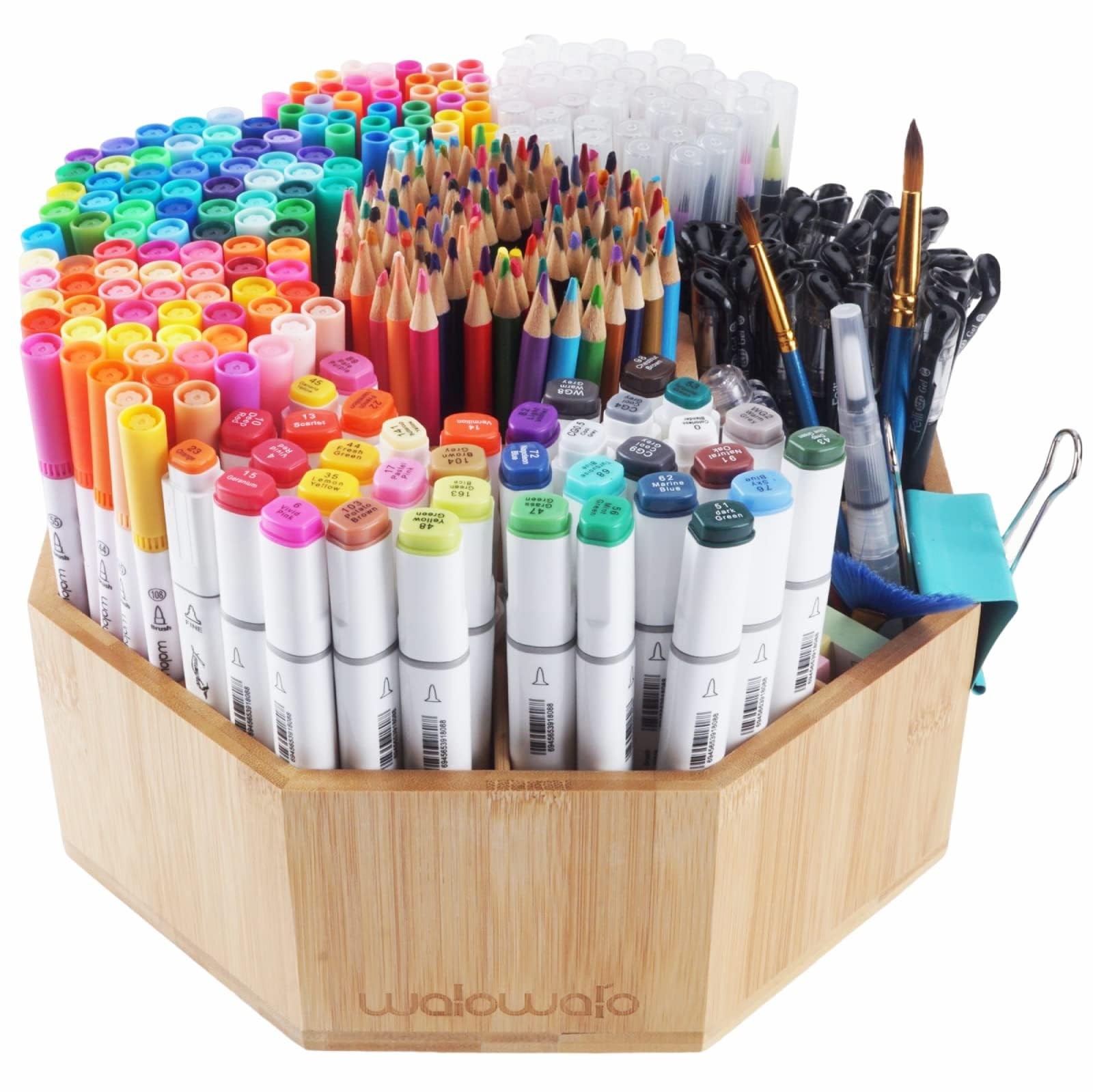 Rotating Art Supply Organizer Holds 800+ Pencils Spinning Crayon 160 Marker O…