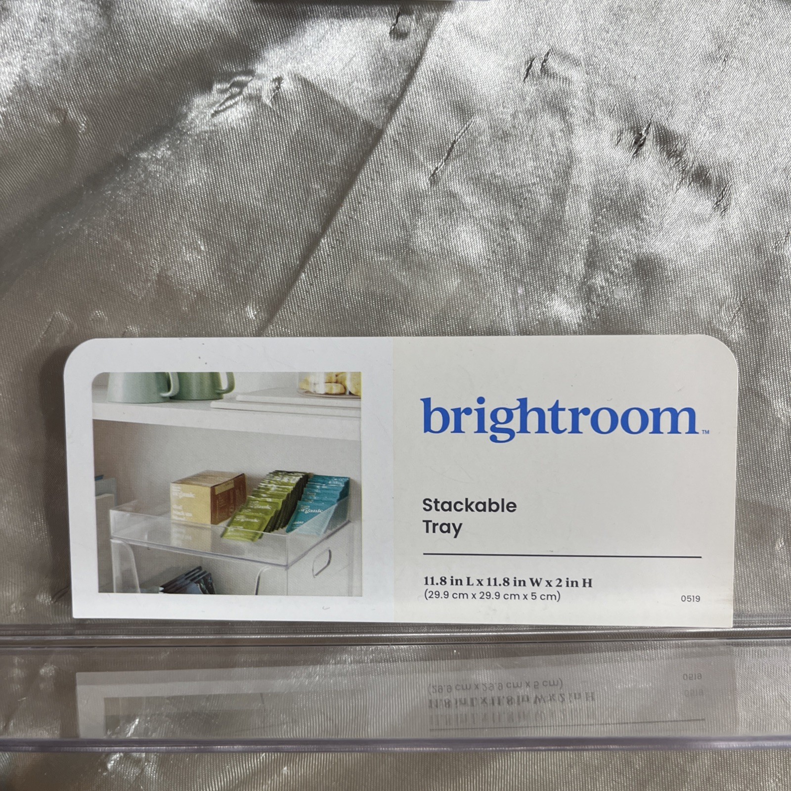 Brightroom Acrylic Stackable Paper Letter Tray Desk Organizer Clear 11.8″ X11.8″