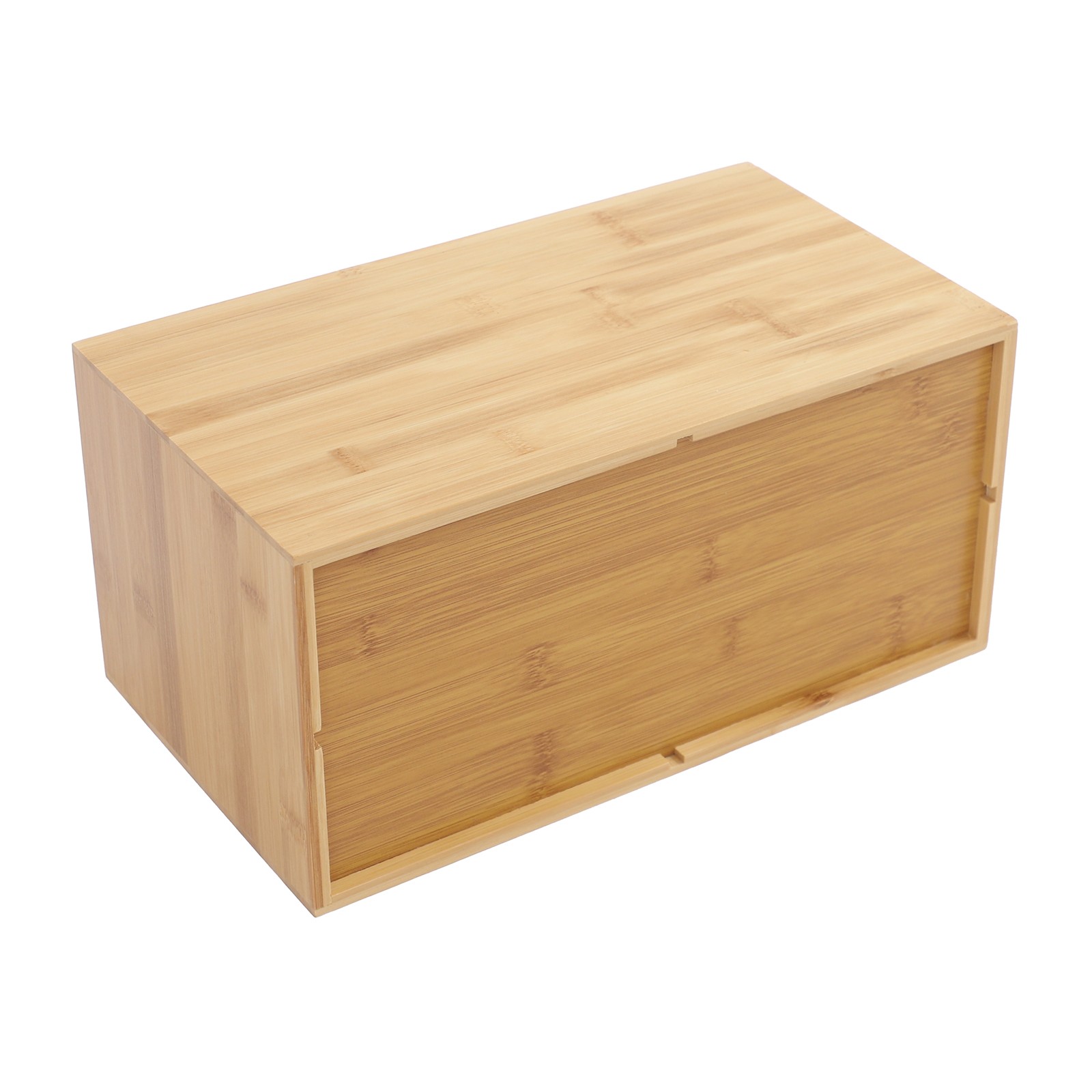 Bamboo Desk Organizer with 4 Drawers, Office Tabletop Storage Organization Box