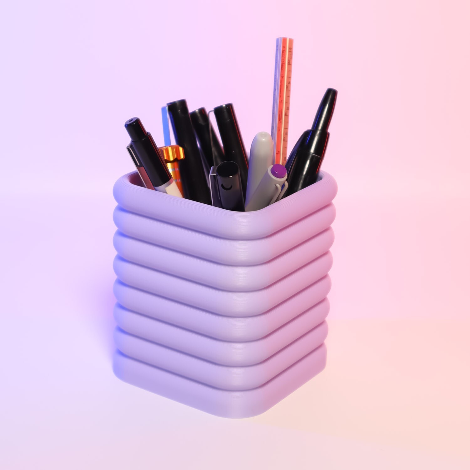 Floatie Square Organizer Fun Desk Accessory Compact Storage Solution