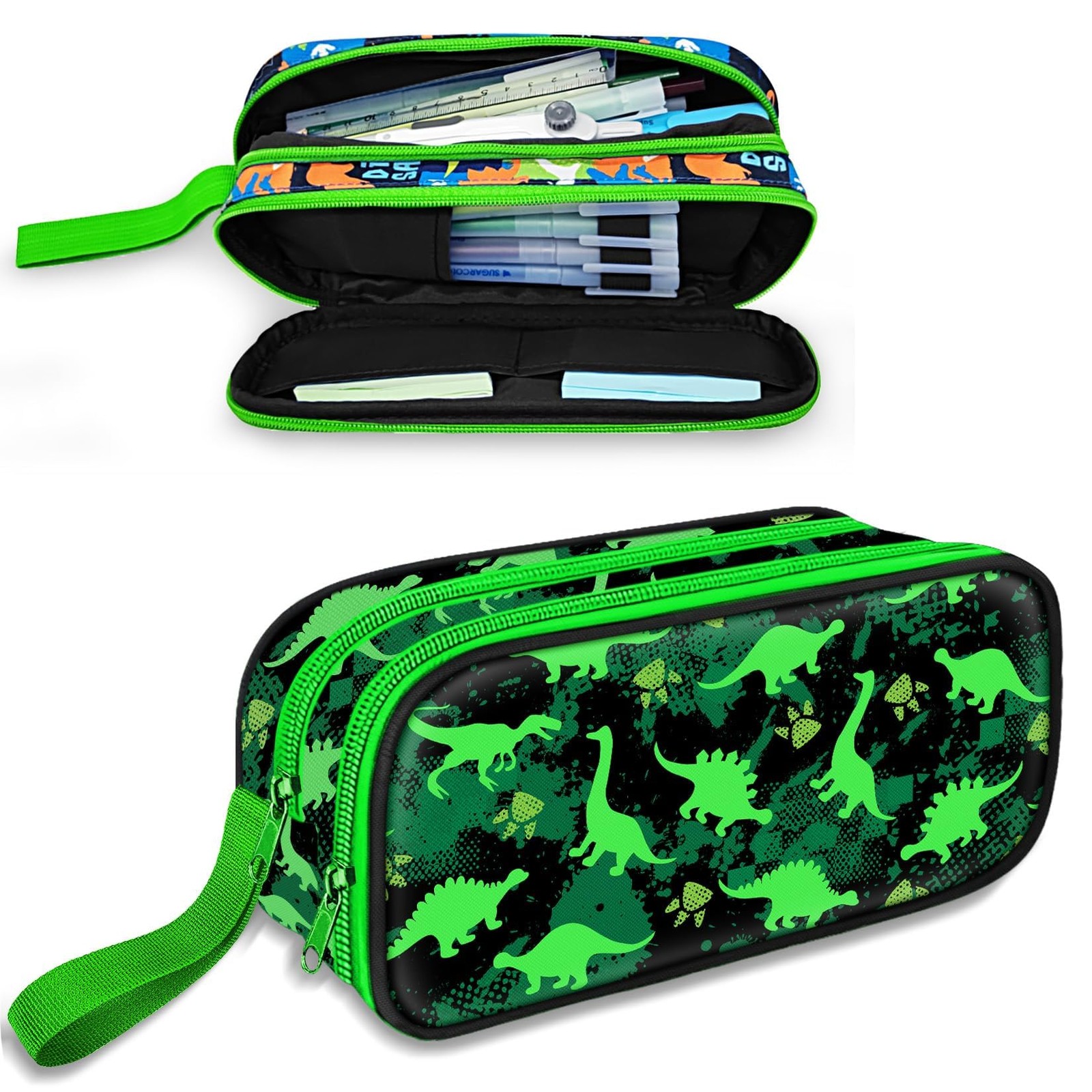Large Pencil Case for Boys,Dinosaur Boys Pencil Pouch for Kids Teens School,L…