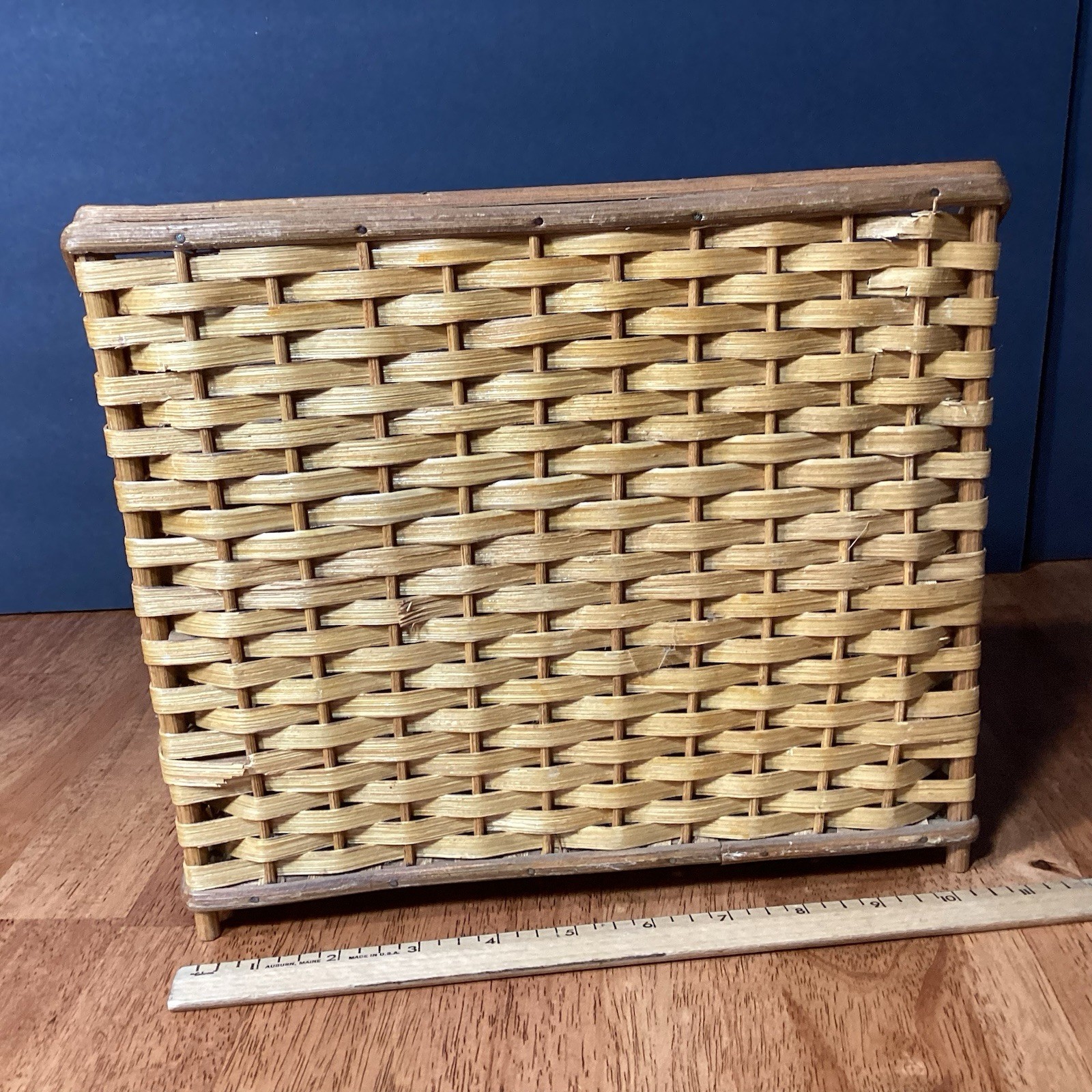 Wicker Rattan Desk Top Letter/Bill Office Work Organizer Boho Hong Kong