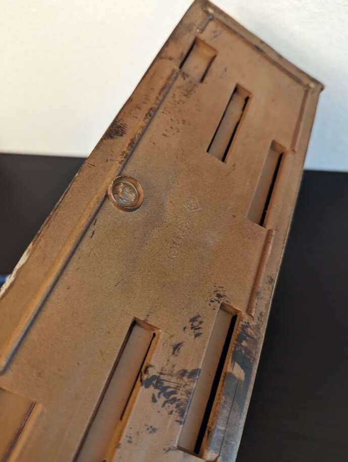 Vtg Desk Top Letter Mail File Holder Organizer Lerner Faux Wood Mid Century VGC