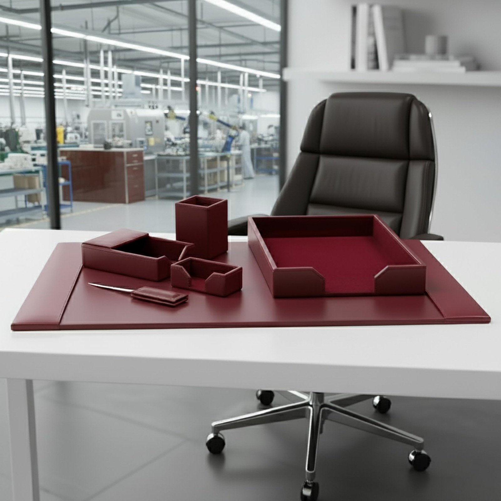 Dacasso Bonded Set – Pad Organization Essentials Burgundy 6