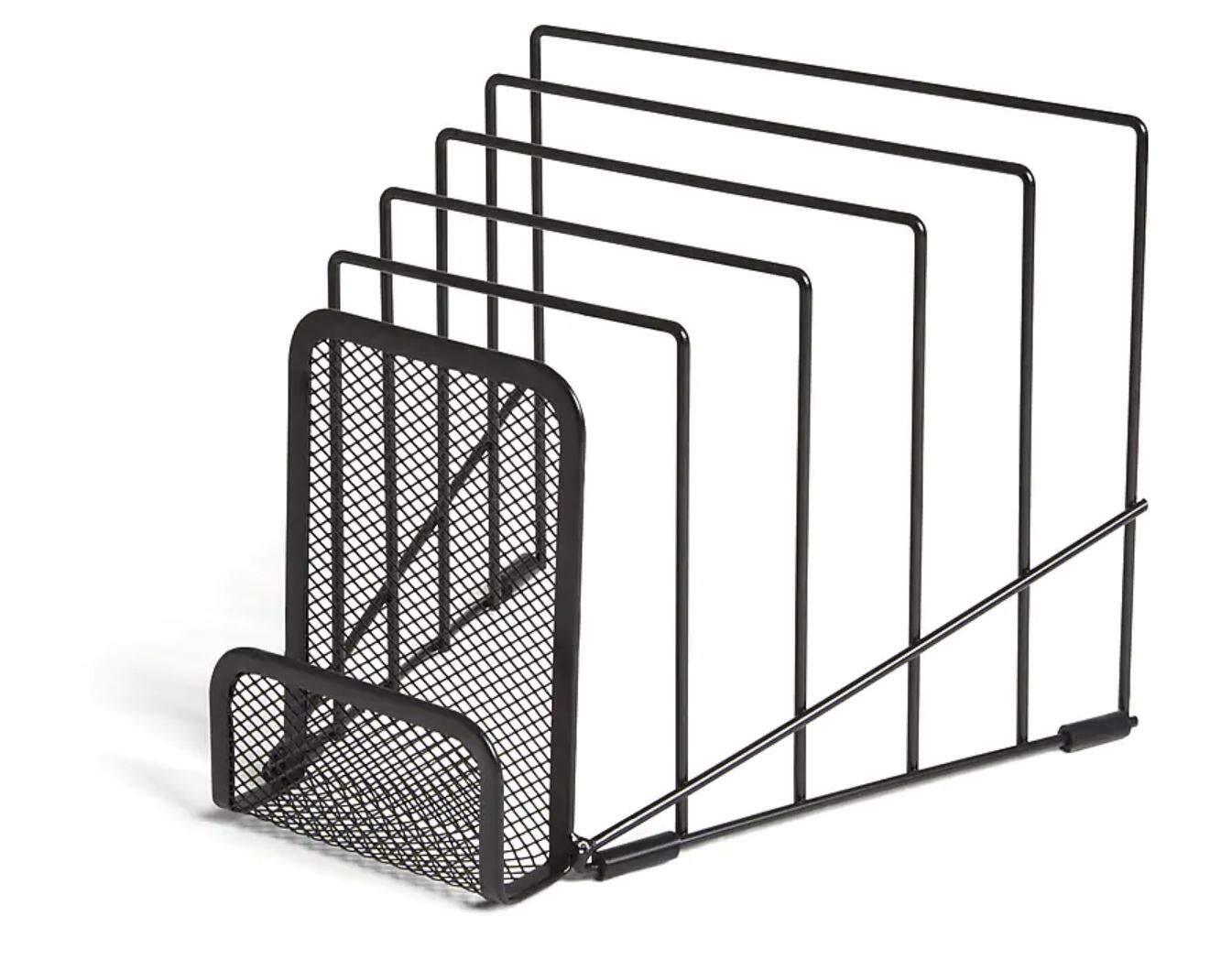 METAL INCLINE DESKTOP FILE SORTER WIRE FILE ORGANIZER MULTI STEP FILE ORGANIZER