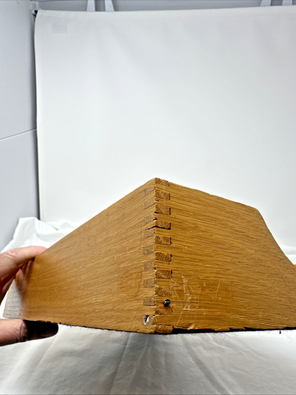 Vintage Hedges Files 1721 The Line Dovetail Oak Wooden Box Letter File Desk Tray