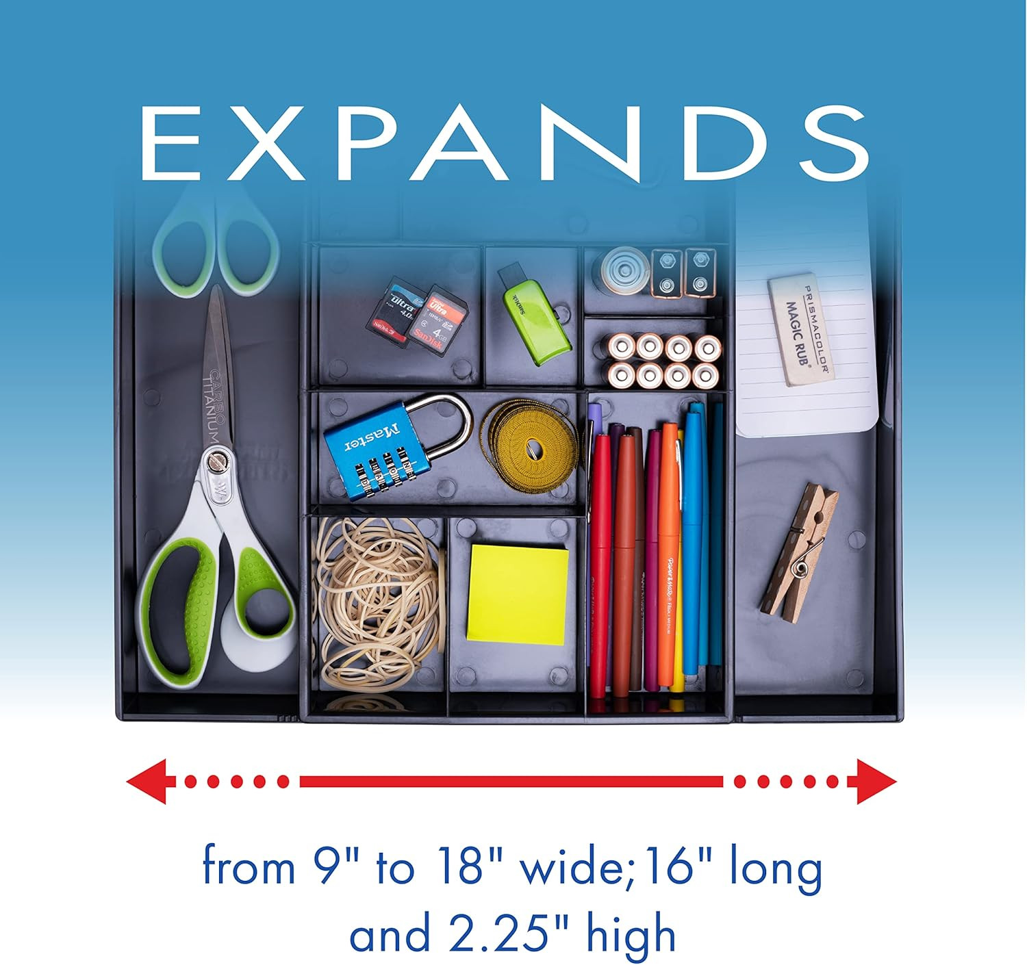 Dial Industries Expandable Office Drawer Desk Organizer Storage Tray
