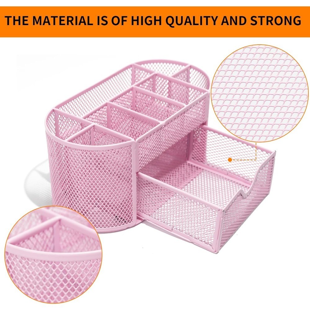 Desktop Organizer with Pencil Pen Holder and Accessories Offering 8