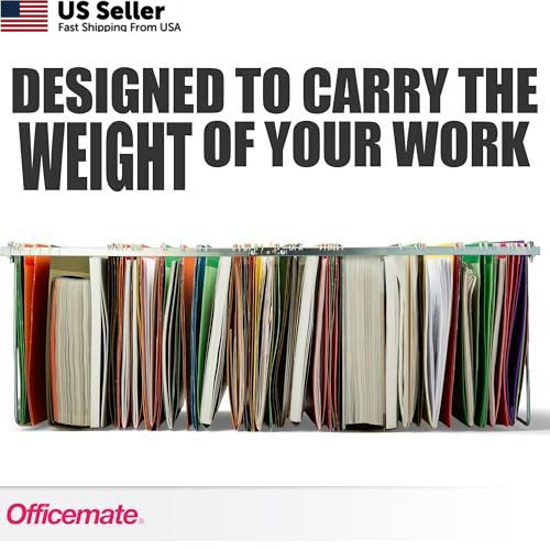 Officemate Hanging File Frame, Letter Size, 2 count (Pack of 1), Silver