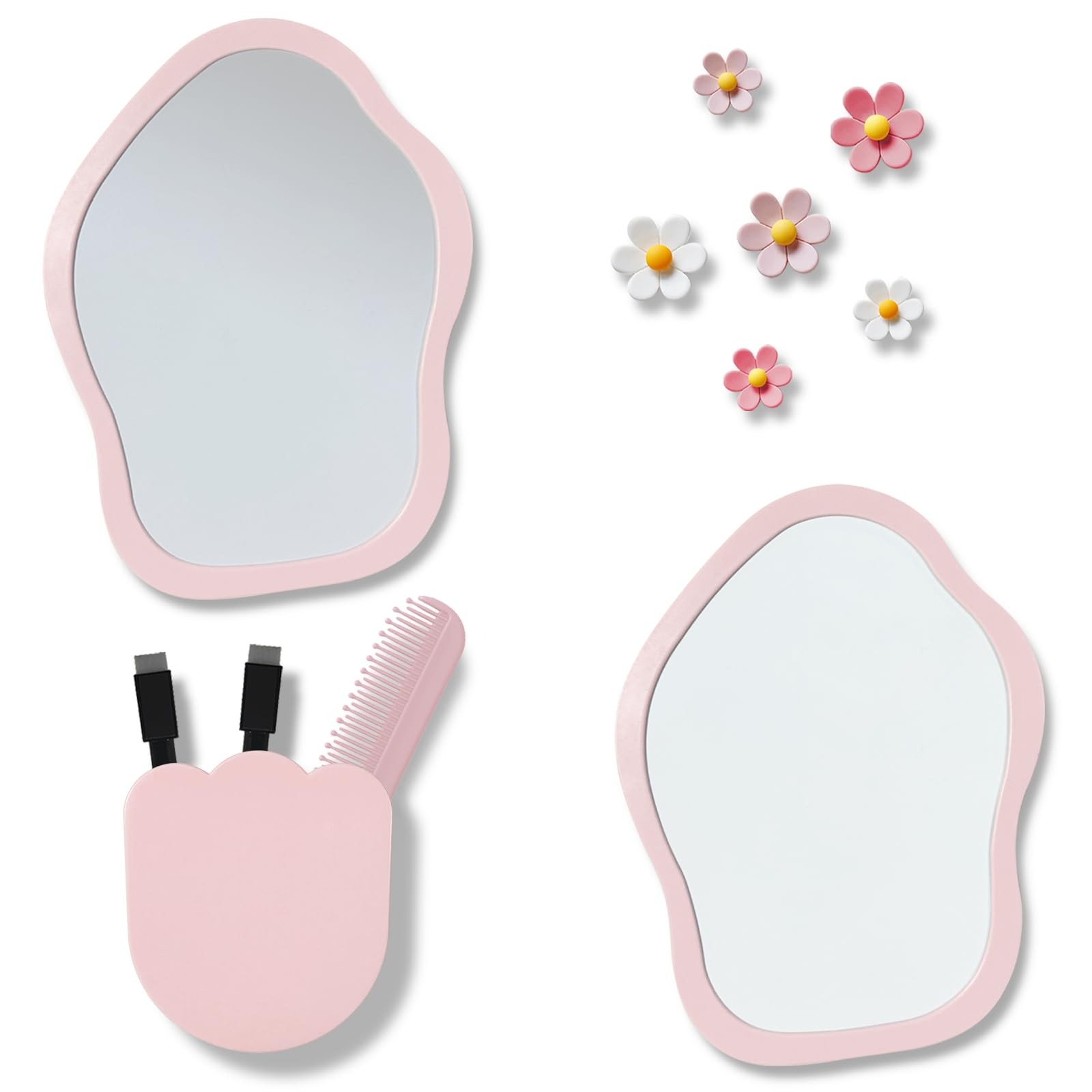 12 pcs Girls Pink Locker , Locker Decorations Including Mirrors, whiteboards,…