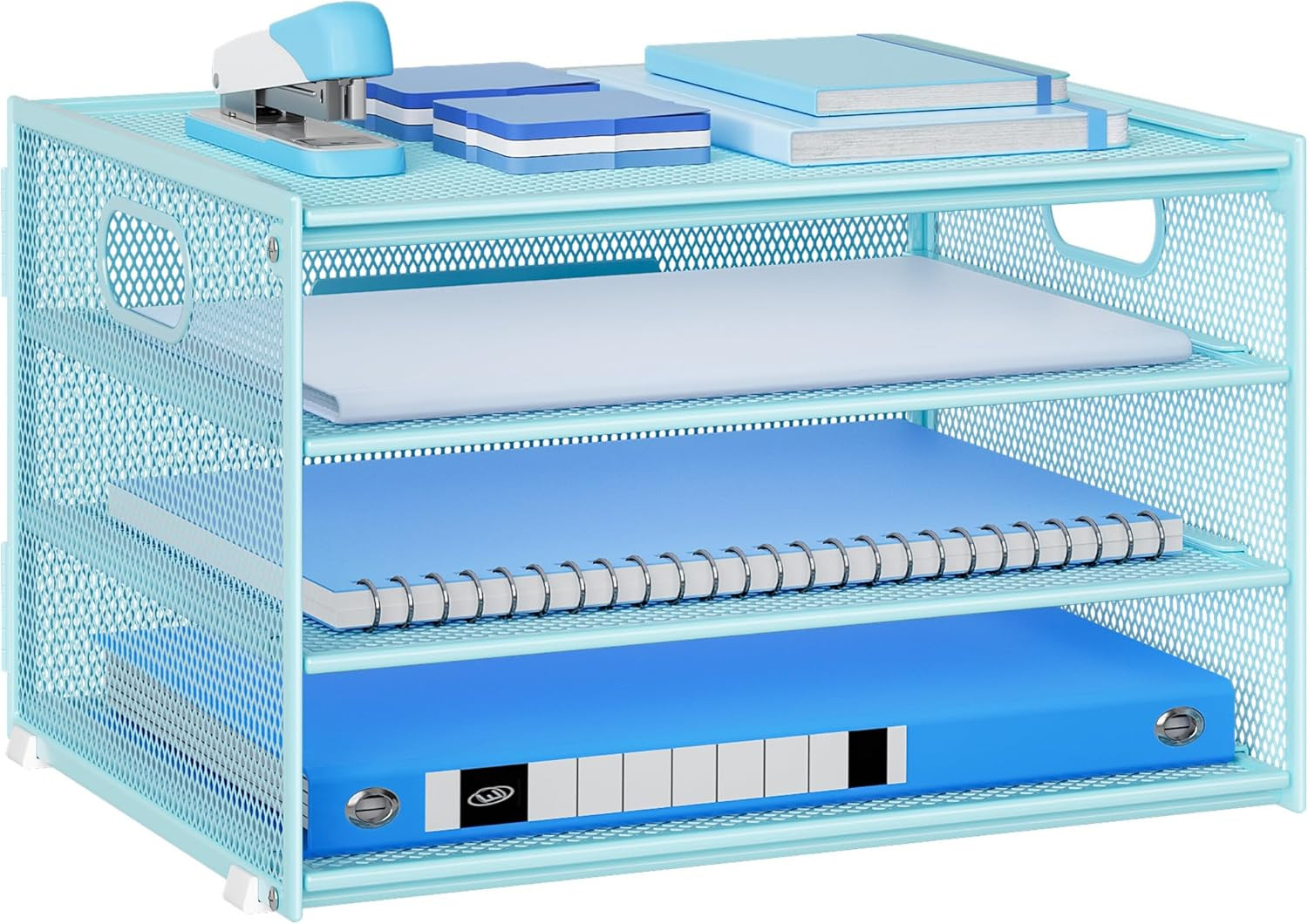 Lavatino 3-Tier Letter Tray Desk Organizer, Mesh Metal Paper File Tray Organizer