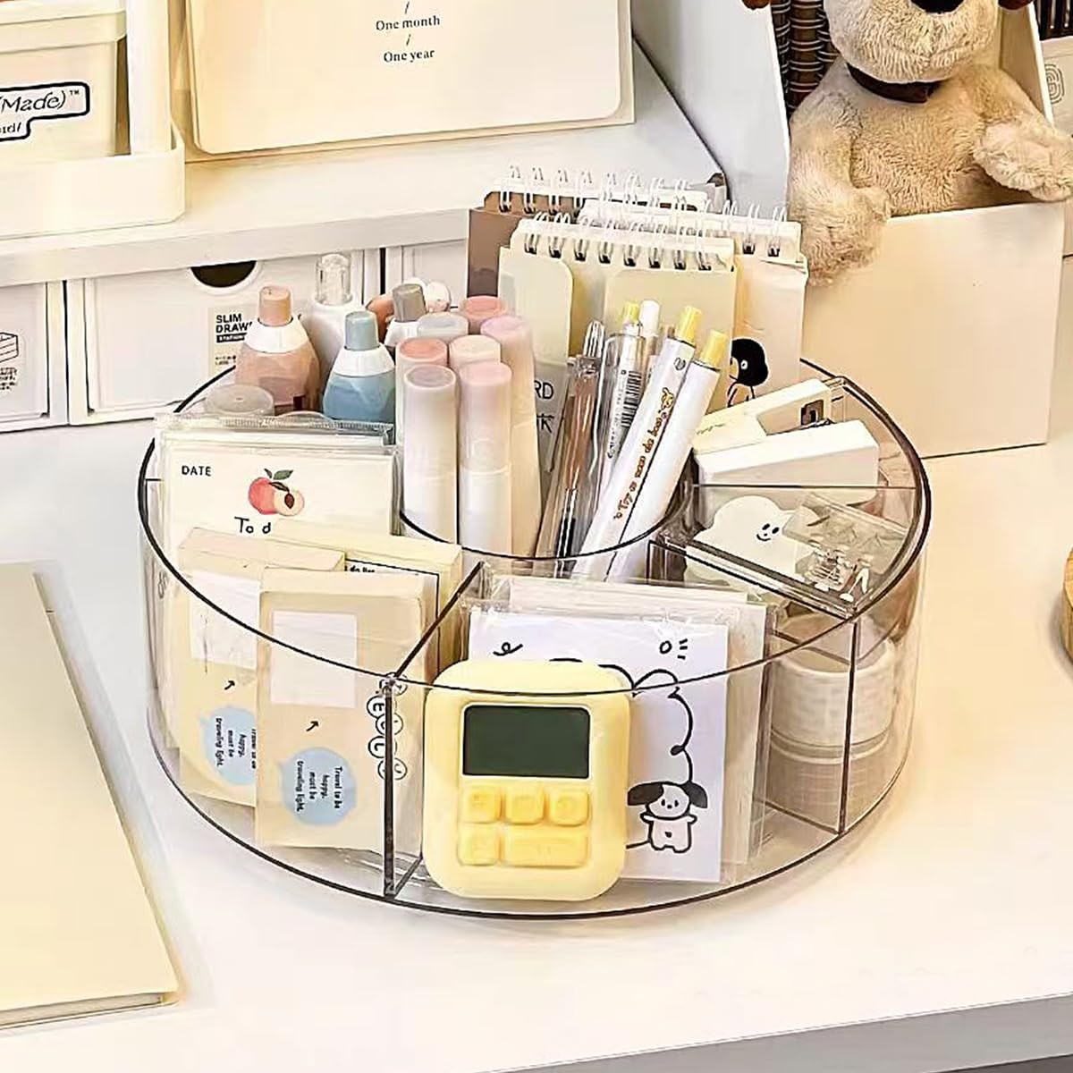 360° Rotating Makeup Organizer, 10″ Clear Turntable Lazy Susan 10″,