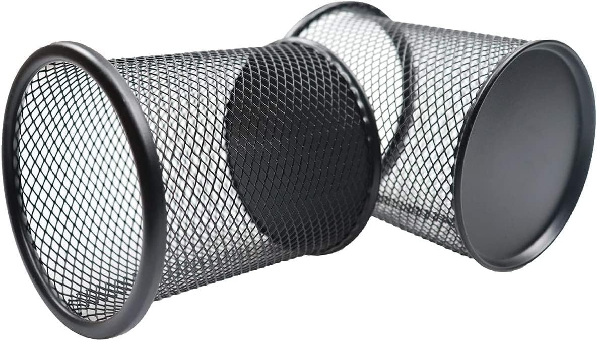 Lightweight Aluminum Pencil Holder Set: 4 Cylindrical Organizers for Desk